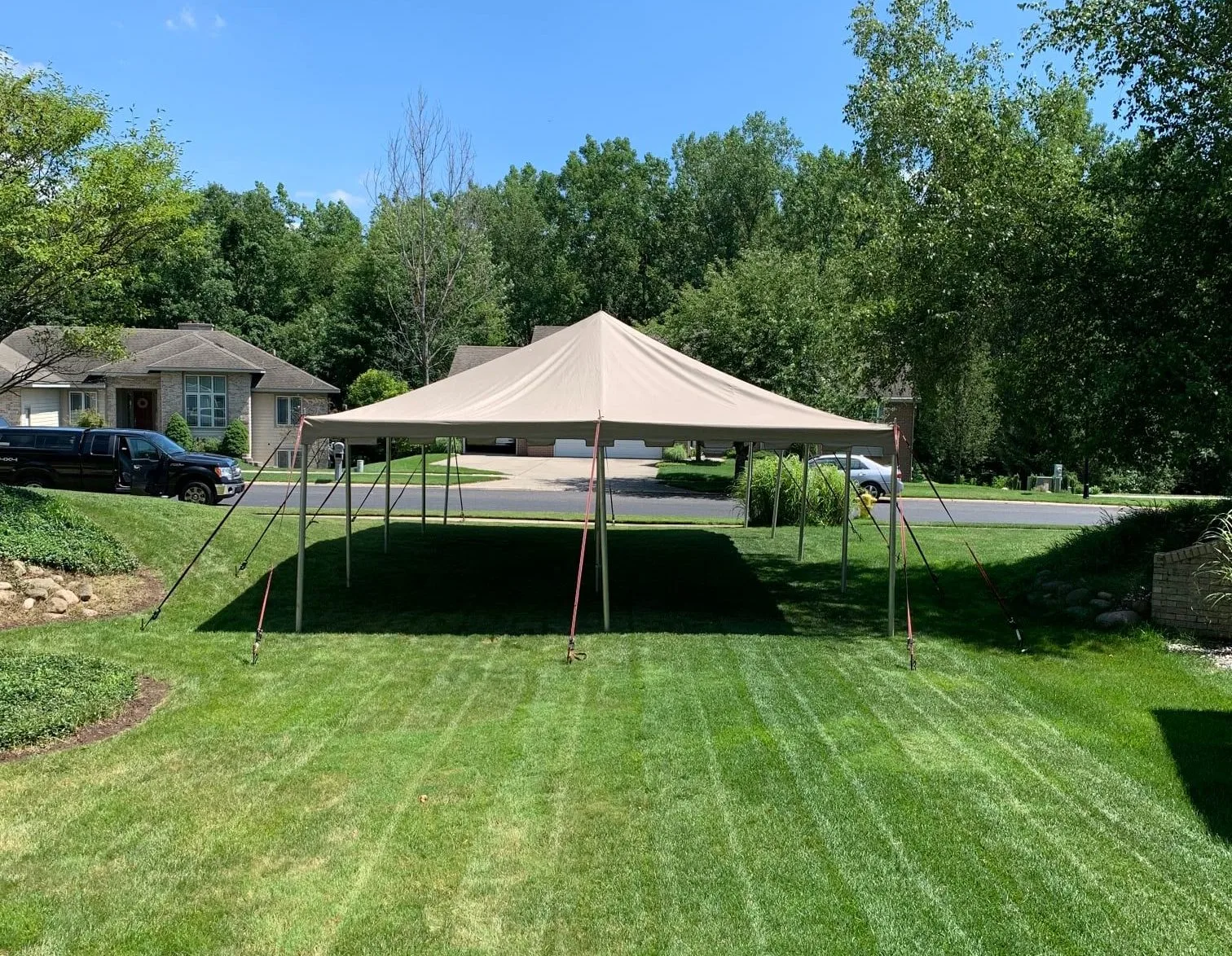 20'×40' Beige Pole Tent